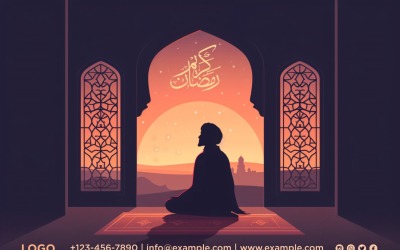 Plantilla de diseño de banner de Ramadán 05