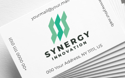 Logotipo profissional da letra S da sinergia