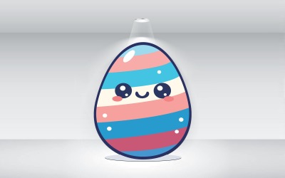 Velikonoční vajíčko ilustrace šablony vektor