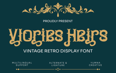 Vlories Heirs - Vintage Reto-Schriftart