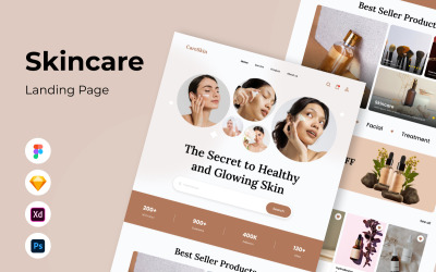 CareSkin - 护肤登陆页面 V2