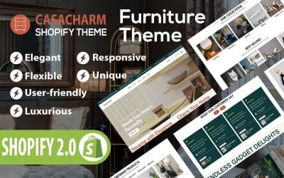 CasaCharm — Многостраничная минималистичная тема Shopify для мебели и интерьера — Поддержка RTL