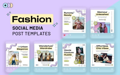 Plantillas de publicaciones de moda urbana