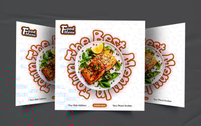 Creative restaurant food menu design template