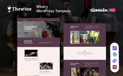 De wijn - Wijn en wijnmakerij WordPress-thema