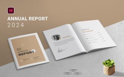 Годовой отчет - Шаблон дизайна брошюры