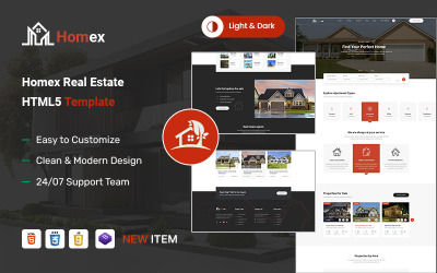 Homex – HTML5-Vorlage für Immobilien