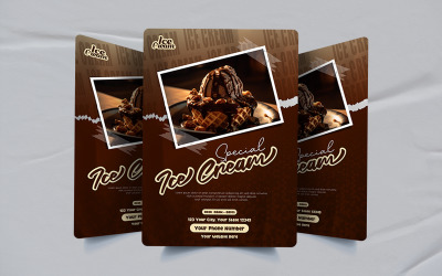 Kreatives Werbeplakatdesign für Eis