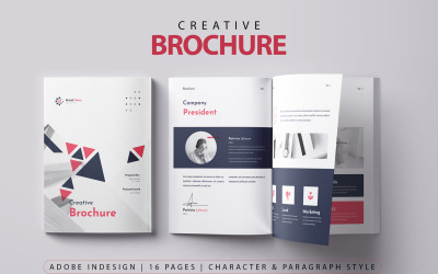Modèle de brochure créative avec des formes triangulaires