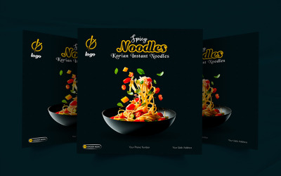 Restaurant noodles social media post design
