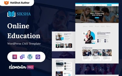 Siksha – онлайн-навчання та курси, тема WordPress Elementor