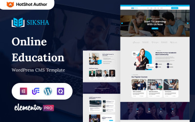 Siksha - Onlineutbildning och kurser WordPress Elementor Theme