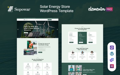 Sopowar - Téma WordPress pro solární panely a obnovitelné zdroje energie