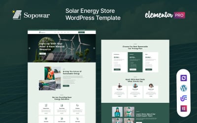 Sopowar — тема WordPress «Солнечные панели и возобновляемые источники энергии»