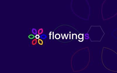 Logo de fleur, création de logo de marque d&amp;#39;entreprise