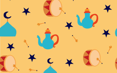 Modello senza cuciture di notte araba