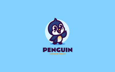 Penguin Mascot Cartoon Logo Design 1