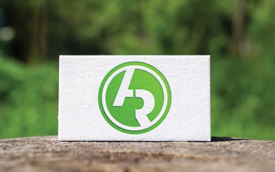 Projekt szablonu logo symbol AR list