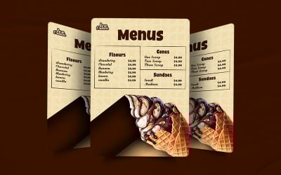 Creative ice cream menu template