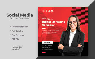Digital marketing agency or corporate social media post template 05