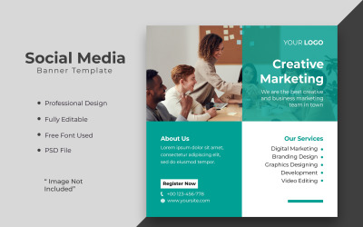 Digital marketing agency or corporate social media post template 08
