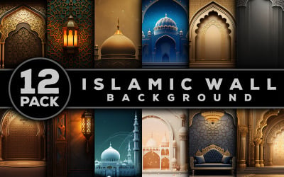 diseño de arte de pared islámico_fondos de pared de lujo islámico