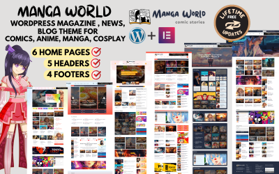 Мир манги — новости аниме и манги, журналы, рассказы, тема блога WordPress