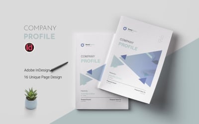 Modelo de perfil da empresa - Este folheto de 16 páginas pode apresentar uma visão geral detalhada