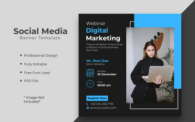 Digital marketing agency or corporate social media post template 15