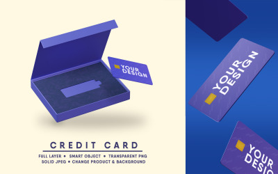Kreditkarten-Kit-Mockup, leicht editierbar
