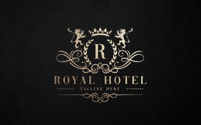 Logo hotelu Royal z literą R Pro