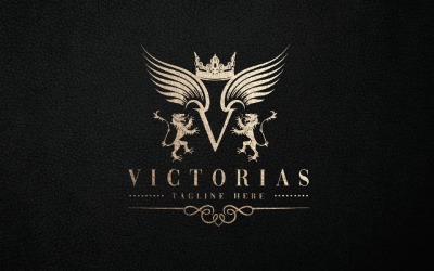 Вікторія буква V логотип Temp