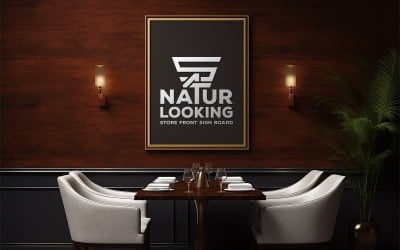 Restaurant board mockup_wall board mockup