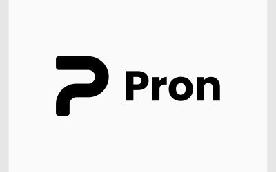 P betű Egyszerű minimalista logó