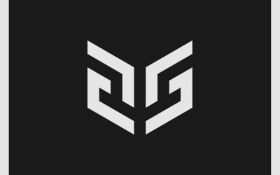 Letter G or GG Mirror Monogram Logo