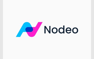 Logo astratto moderno della lettera N