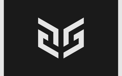 Logo monogramu lustrzanego z literą G lub GG