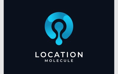 Pin Mapa Molécula Ciencia Logo