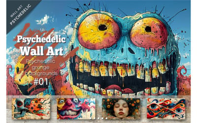 Psychedelic background_01. Wall art.