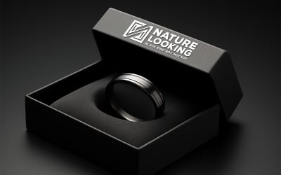 Blank box mockup_ring box Mockup