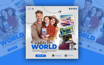 Шаблон для социальных сетей World Travel