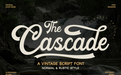 Cascata: carattere script vintage