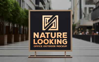 Outdoor board mockup_sign board on the road