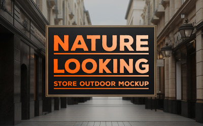 Outdoor board mockup_store front board