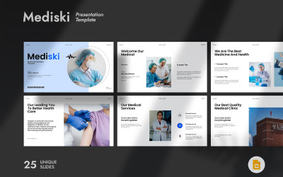Modelo de apresentação Mediski googleslide