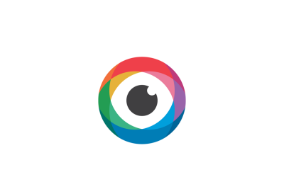 Wizja oka Kolorowy wektor szablon projektu logo
