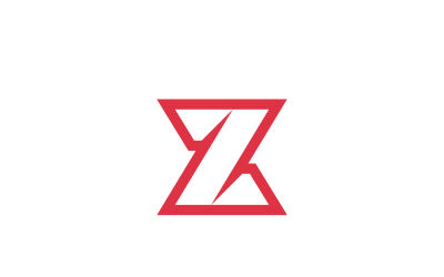 零-字母 Z 矢量标志模板
