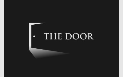 Logo della luce della stanza con porta aperta