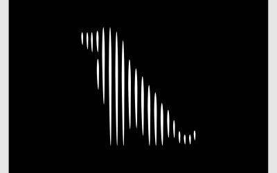 Logo della voce sonora della silhouette del cane