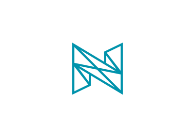 Network - Letter N vector logo design template